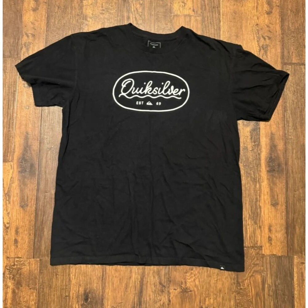 Quiksilver Classic Oval Logo Black Graphic Tee